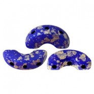 Les perles par Puca® Arcos beads Opaque sapphire splash 33050/94401